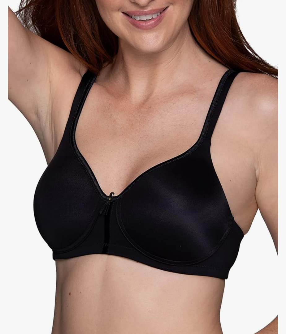 Vanity Fair Women's Bra with 2-Way Convertible Straps, Body Caress Full Coverage, Lightly Lined Cups up to 34C