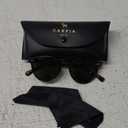 CARFIA Retro Polarized Sunglasses for Men UV400 Protection Handmade Acetate Round Frame CA5288L