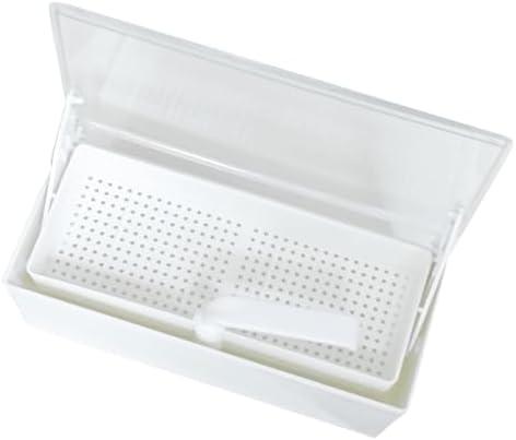 Medical Instrument Sterilizer Box Plastic Tools Cold Sterilization Tray Storage Organizer for Dental, Medical Tool, Tatoo, Nail. (White)
