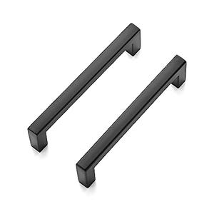 Ravinte 15 Pack Solid 3-3/4 Inch Center to Center Slim Square Bar Drawer Handles Cabinet Hardware - Matte Black Kitchen Pulls