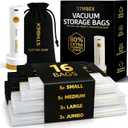 Vacuum Storage Bags with Electric Pump for Clothing & Travel (16 Pack)