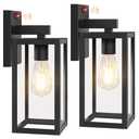 13" Upgraded Motion Sensor Outdoor Wall Lights, 2-Pack Dusk to Dawn Porch Lights Outdoor Wall Sconce Lanterns, 3 Lighting Modes Exterior Lighting Fixtures, Black Outside Lights for House Patio Garage