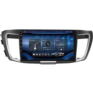 [8Core 4G+64G] Car Radio for Honda Accord 9th EX-L 2013 2014 2015: 10.1" 1280 * 800 Touchscreen Stereo with Wireless CarPlay Android Auto 5G WiFi GPS Bluetooth FM AM RDS SWC Backup Camera