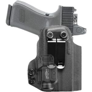 kydex IWB Holster for Glock 19 25 32 23 45 Mos Gen 3 4 5 with Streamlight Tactical Flashlight TLR-8 TLR-8G TLR-8A 500 Lumen Mounted Optics RMR Cut