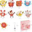 3 x Valentines Cards for Kids Classroom Gifts - 36 Cute Pendant Gifts + 36 Valentines Day Cards for Kids, Valentine's Day Party Favors, Sweet Kids Vday Cards for School Valentines Classroom Exchange