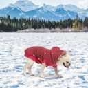 BINGPET Dog Hoodie for Small Medium Large Dogs, Sherpa Hooded Dog Sweater with Leash Hole for Boy Girl Dogs,Soft Warm Fleece Dog Winter Clothes Cold Weather Coats Jacket for Puppy Sweatshirt,Pink M