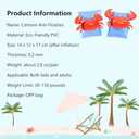Arm Floaties for Kids - Cute Cartoon Pool Arm Floaties Armbands Inflatable Swim Floaty PVC Arm Floats for Kids 3-5-6-12 Years (Blue crab)