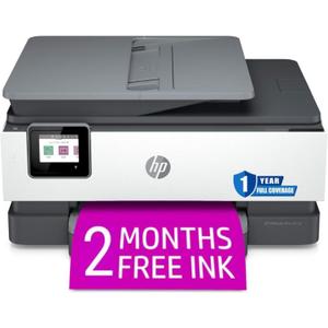 HP OfficeJet Pro 8025e All-in-One Inkjet Wireless Printer Copier Scanner Fax 35 Page ADF Two-Sided 2.7-inch Touchscreen PC Phone Tablet Printers for Home Use Office, Multifunction 1K7K3A (Gray)