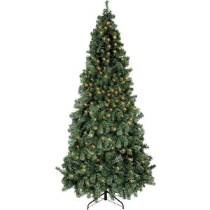 6.5ft Pre-Lit Artificial Holiday Christmas Spruce Tree for Home, Office, Party Decoration 750-Branch&250 Warm White Lights Tips, Easy Assembly, Metal Hinges & Foldable Base