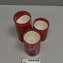 NURADA Flameless Candles with Remote Timer: 3D Wick Battery Operated Led Pillar Fake Candle Set for Wedding Birthday Valentine's Day Christmas Decorations - Red 3 Pack (4" x 5" x 6")