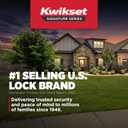 Kwikset Downtown Deadbolt Lock, Matte Black Square Exterior Keyed Front Entry Door, Pick Resistant SmartKey Rekey Security, Single Cylinder Dead Bolt, with Microban Protection