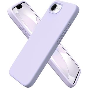 ORNARTO Compatible with iPhone 17e Case and for iPhone 16e Case 6.1", Liquid Silicone 3 Layers Full Covered Soft Gel Rubber Shockproof Cover, Protective Phone Cases for 16e & 17e-Pastel Lilac