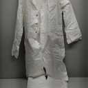 Red Kap Men's Snap Front Cotton Coverall, Oversized Fit, Long Sleeve (40, Bleached White)
