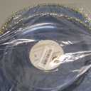 PLASTICPRO Translucent Blue with Gold Rim Plastic Charger Plates with Beaded Edge – Pack of 4 – 13" Elegant Round Disposable Chargers for Weddings, Events, Parties, and Dinners