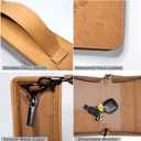 Bible Cover Case for Women with Detachable Wristlet Strap, PU Leather Bible Cover for Girl, Minimalist and Floral Design