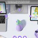 seenda Ergonomic Mouse Wireless, MOU-302 Bluetooth Vertical Mouse Rechargeable, Volume Knob, Silent Mice & 1000/1600/2400 DPI, 3 Multi-Device Connection for Windows/PC/Laptop/Mac/MacBook, Purple