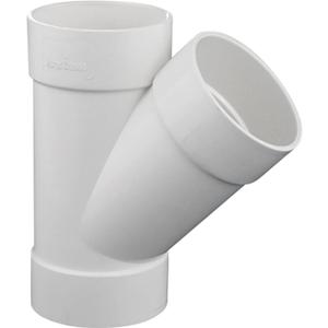 3" PVC 45 Degree Wye DWV Sanitary Y-TEE Street for Drain Waste and Vent PVC Pipe Fittings Connect Coupling Adapter white (3 Inches)