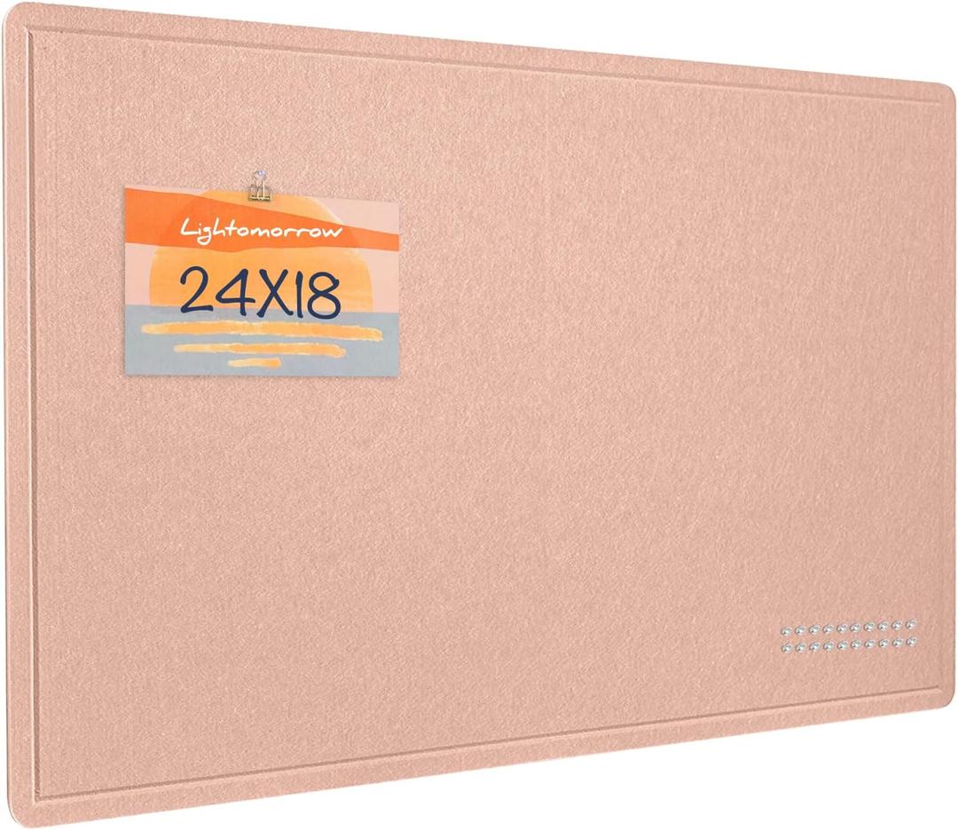 Felt Bulletin Board 24x18 inches, Decorative Pin Board for Home & Office, 17.7" x 23.6"