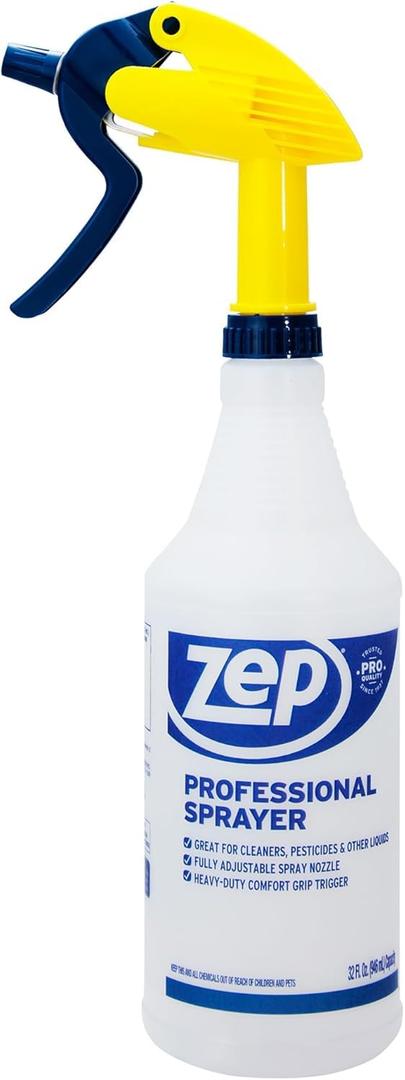 ZEP Professional Sprayer Bottle - 32 oz (Pack of 1) - HDPRO1 - Versatile Adjustable Nozzle Spray Bottles with a Fine Mist or Powerful Spray, Refillable for Diluted Concentrate