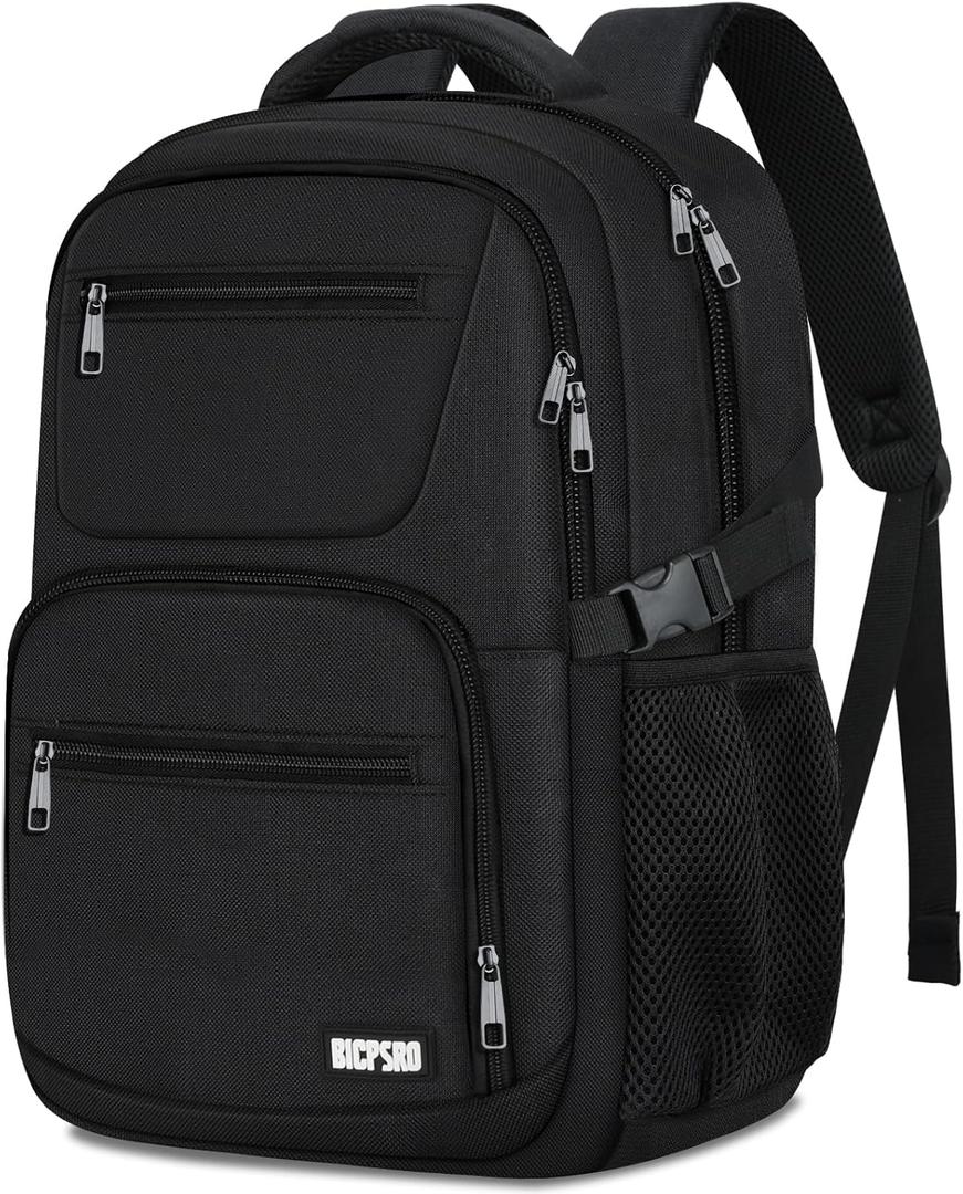 Black Travel backpack for men women, School Backpack for boys teens, College high middle school bookbag Fits15.6 Inch Laptop with Reinforced Straps, Boys backpack, Book bag