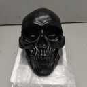 READAEER Resin Skull, Human Head Model for Home Decoration, Halloween Statue, Skull Model for Bookshelf and Desktop (Black)