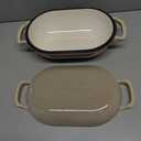 Enameled Cast Iron Sourdough Bread Oven, Dutch Oven, Loaf Cast Iron Bread Pan for Homemade Bread Baking, Meatloaf Pan with Lid, 5QT, Latte