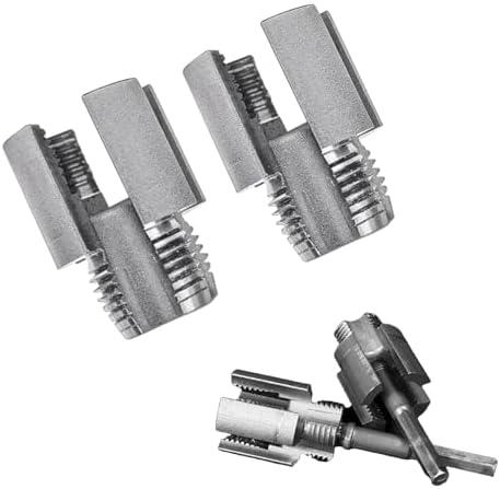 2PCS Integrated Internal & External Pipe Threading Tool, PVC Pipe Threader Kit - 1/2" & 3/4" Pipe Thread Cutting Tool, Internal & External Pipe Threading Tool