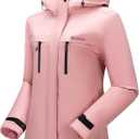 Women's Waterproof Snow Ski Jacket Warm Winter Coat Insulated Snowboarding Jacket Softshell Hiking Jacket (Pink, S)