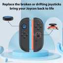 LONANDY Joycon Joystick Replacement for Nintendo Switch 2, Upgrade Anti-Drift Switch 2 Joysticks Analog Thumbsticks Joy-Con 2 Repair Tool kit with Screwdrivers, Thumb Grip Caps, 2 Pack
