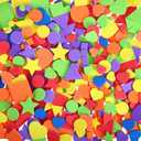 1500 Pieces Self Adhesive Foam Stickers Mini Geometry Shapes EVA Foam Stickers for DIY Art, Circle, Square, Triangle, Heart, Pentagram