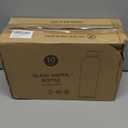 Clear Glass Bottles with Lids, 18oz Reusable with Stainless Steel Cap for Refrigerator, Juice, 100% Leakproof, BPA Free, Water Bottles (10 Pack)