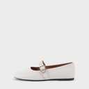 Sweet Life White Mary Jane Flats, Size 8.5 