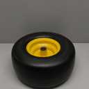 MIV 13x6.50-6 Lawn Mower Tires Flat Free, Front Tires For Zero Turn Lawn Mower, Fit Most Zero-Turn Lawn Mowers, Garden Tractors And Riding Mowers, 5.5"Center Hub, Yellow Rim, 1 Pack