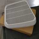 SpaceTime Elevated Cat Litter Mat for Litter Box,Trapping Litter Ramp/Steps for Floor Indoor,Washable Easy Cleaning Cat Pad with Filter Function,Suitable for Kitty & Senior Cats (Light Grey)