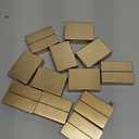 UNIQOOO 12 Pack Gold Birch Wood Stands /1.2mm Slot for Cardstock, Wedding Table Numbers Holders, Photo Holder, Photo Display Stand for Event Decor, Retail Shop, Cafe Restaurant Menu, Business Card, Name Tag