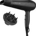Remington Damage Protection Hair Dryer with Ceramic Ionic Tourmaline Technology, Black, Diffuser and Concentrator, 3 Piece Set