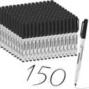 TWOHANDS Permanent Markers Ultra Fine Tip, 0.5mm, Extra Fine Point, Black, 150 Count, 21649