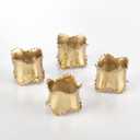 Saro Lifestyle Classic Design Napkin Rings (Set of 4), Gold, Set of 4