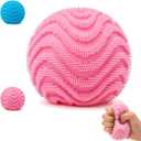 Fuzz Ball Squishy Stress Ball Toy, Squishy Fidg Squishy Fidget Toys Stress for Adults, Soft Fidget Toy Sensory Squishy Ball Calming Tactile Grip for Focus & Relaxation (Pink)