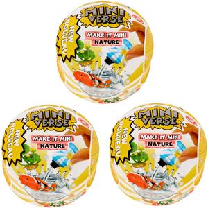 MGA's Miniverse - Make It Mini Nature Series 2 (3 Pack) Collectibles, Blind Pack, DIY, Crafts, Resin Play, Replica Plants, Animals, Small Flowers, Botanicals, NOT Edible, Collectors