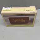 Wooden Digital Alarm Clock for Bedroom, Large Display, 100dB Alarm | Wood grain bedside clock, 1.8 in display, dual alarm, USB-C/USB-A charging, dimmable display, battery backup, easy setup