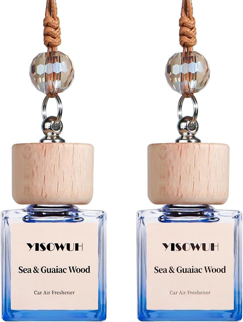 Car Air Fresheners 2-Pack Car Freshener Vent Clips, Long Lasting Hanging Freshener for Auto and Home, 2pcs Sea&Guaiac Wood