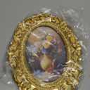 Bitray Vintage Oval Photo Frame, 8-Inch X 6-Inch, Elegant Antique Golden for Wall Hanging or Tabletop Display, Home Decor