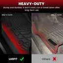 LASFIT Floor Mats for Nissan Frontier 2022-2026 Crew Cab (Not Fit King Cab), All Weather TPE Custom Fit Easy Clean Durable No-Curling Floor Liners for Frontier 1st & 2nd Row Car Mats, Black