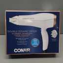 Conair Double Ceramic Hair Dryer with Diffuser | Blow Dryer with Ionic Conditioning | Includes Diffuser and Concentrator |White