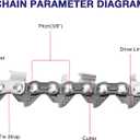 4 Pack 20 Inch Chainsaw Chain .325" Pitch .063'' Gauge 81 Drive Links Fits Stihl (PRE 2023 .063" Gauge) MS271, MS291, MS290, MS261 and more