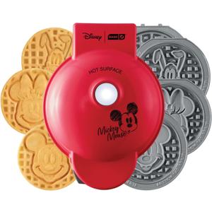 Disney | Dash MultiMaker Mini Maker System - Electric Waffle Maker & Swappable Plates - 1 MultiMaker, 4 Plates, Mickey Mouse & Friends Design, Aluminum