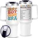 Boy Mom Tumbler with Handle, Boy Moms Gifts for New Moms - 40 oz In My Boys Mom Cups Tumbler with Lid and Straw - Mother Gifts for Mothers Day Birthday Christmas Gift for Boys Mother