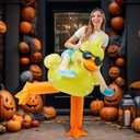 WinnerWhy Adult Inflatable Costume with LED Light Blow up Summer Animal Dress Jumpsuit for Adult Man Women