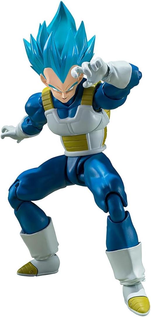 TAMASHII NATIONS - Dragon Ball Super - SSGSS Vegeta -Unwavering Saiyan Pride- S.H.Figuarts Action Figure | Dragonball Super 6 Inch Action Figure S.H. Figuarts - Super Saiyan Blue Vegeta Unwavering Pride